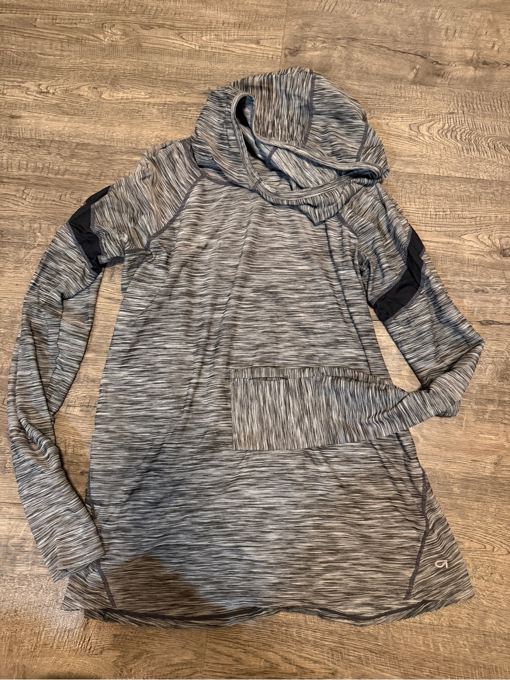 GAP Gap Fit Women's Space-Dyed Gray Hooded Pullover